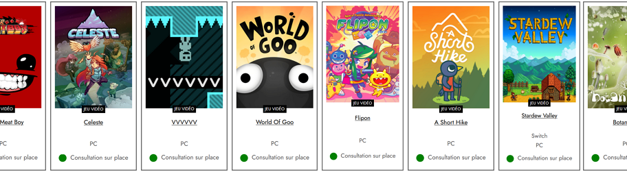exemples de jeux vidéo à jouer sur place
